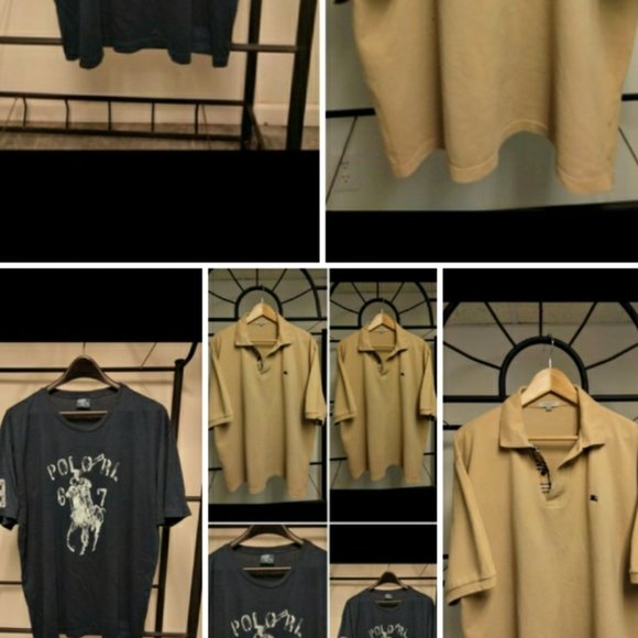 Vintage Burberry polo shirt & Polo Ralph Lauren Big Pony...